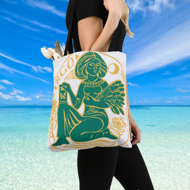 Bolsa Tote Virgem Signo do Zodíaco em um (Virgo star sign shoulder bag)