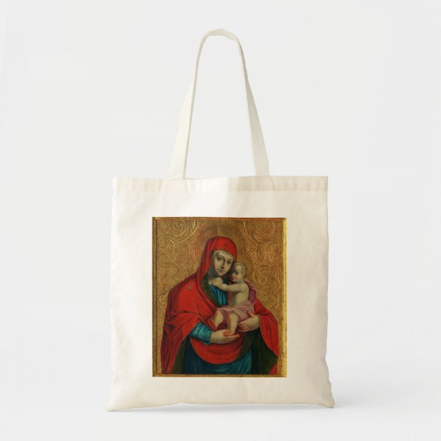 Bolsa Tote Virgin Mary and Jesus Child by Jan Rombauer (Frente)