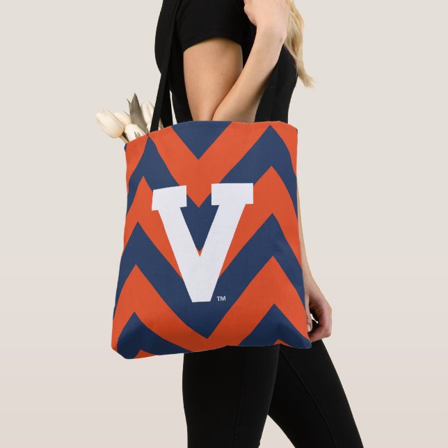 Bolsa Tote Virgínia Cavaliers Chevron (Close Up)