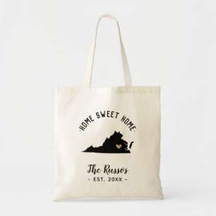 Bolsa Tote Virginia Home Sweet Home Family Monograma