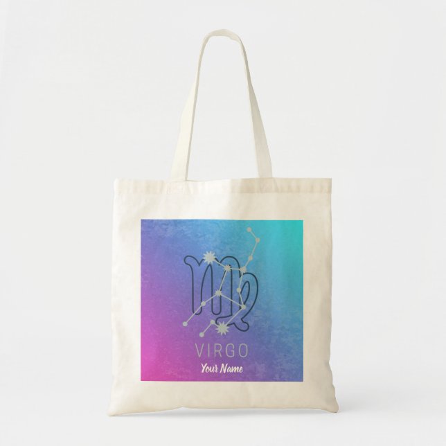 Bolsa Tote Virgo Zodiac - Sinal de Estrela - Constelação do H (Frente)