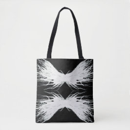 Bolsa Tote Virtues Abstract White Wings Alcohol Ink Art