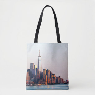 Bolsa Tote Visão do Skyline Sunset de Nova York do World Trad