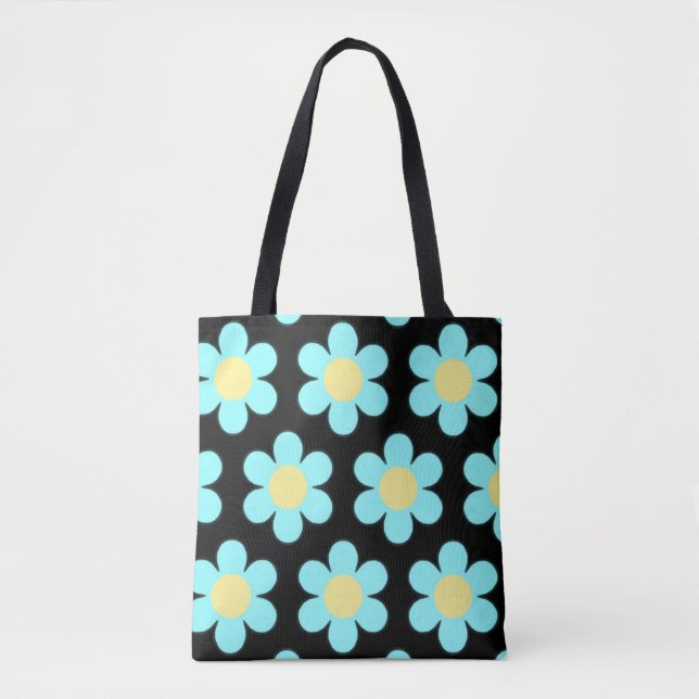 Bolsa Tote Visitas Azuis Pálidas (Frente)