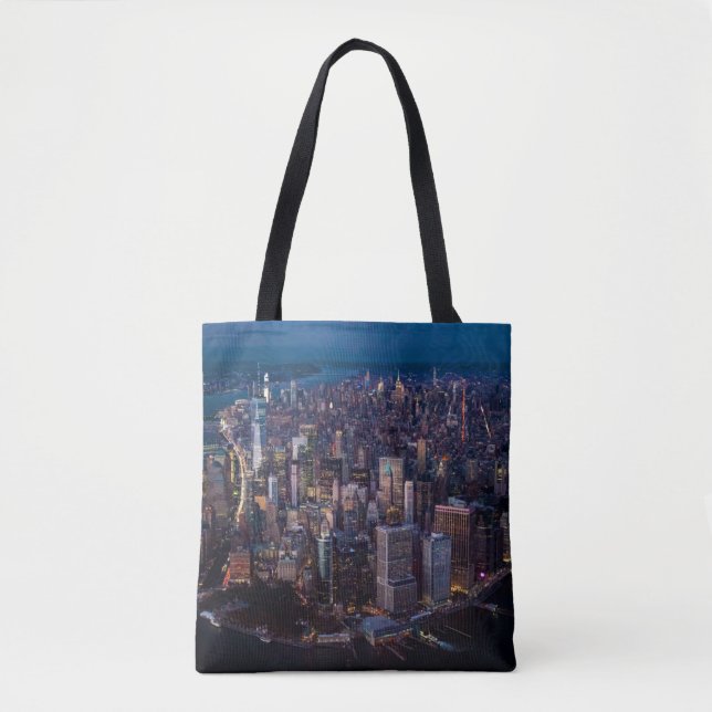 Bolsa Tote Vista aérea de Manhattan (Frente)