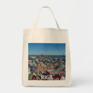 Bolsa Tote Vista da cidade antiga de Riga de cima