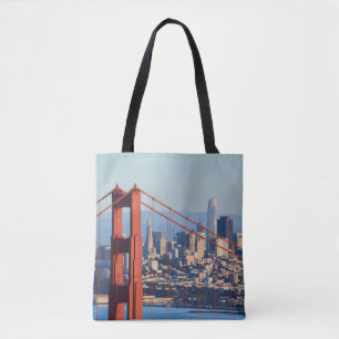 Bolsa Tote Vista da Ponte San Francisco Através da Porta do 