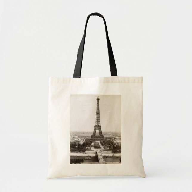 Bolsa Tote Vista da torre Eiffel, 1900 (Frente)