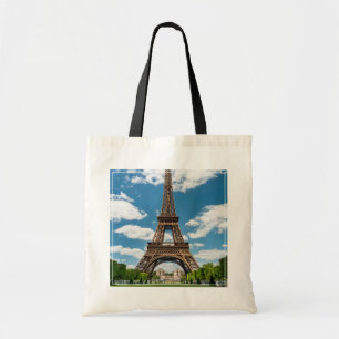 Bolsa Tote Vista da Torre Eiffel do Parque Público Champ de M