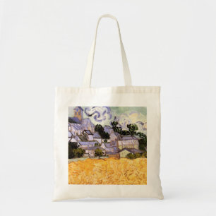 Bolsa Tote Vista de Auvers com Igreja por Vincent van Gogh