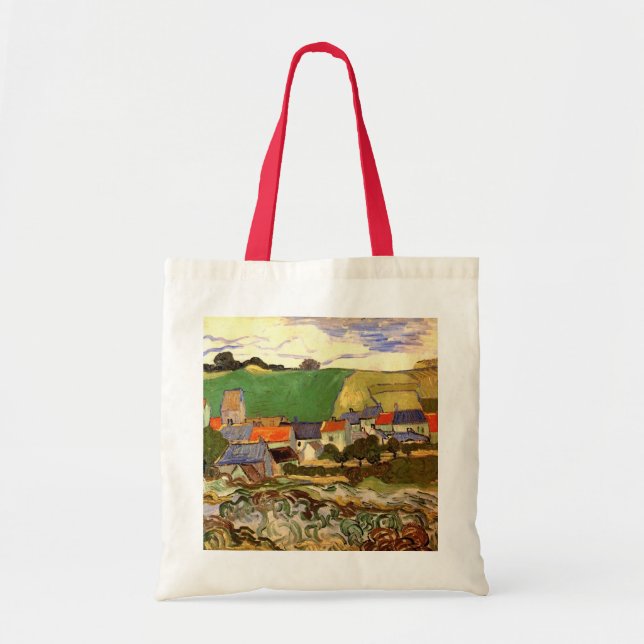 Bolsa Tote Vista de Auvers por Vincent van Gogh (Frente)