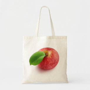 Bolsa Tote Vista de cima da maçã vermelha