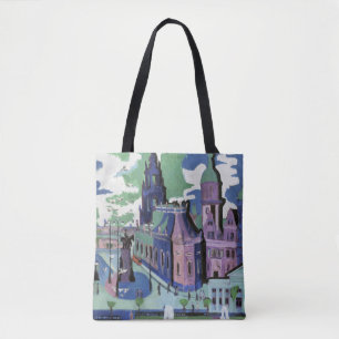 Bolsa Tote Vista de Kirchner da Dresden Schlossplatz Arte Fin