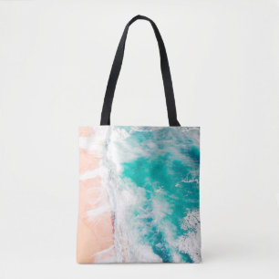 Bolsa Tote Vista de pássaro das ondas oceânicas