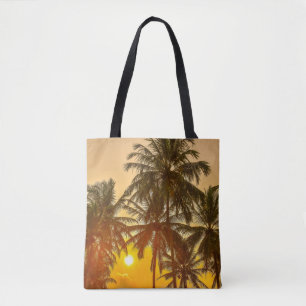 Bolsa Tote Vista de Sunset de Praia do Sri Lanka
