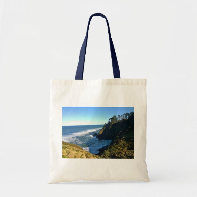 Bolsa Tote Vista do Farol North Head, Washington (Frente)