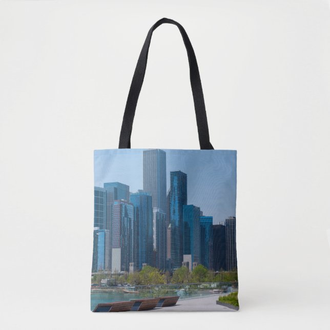 Bolsa Tote Vista do Navy Pier (Frente)