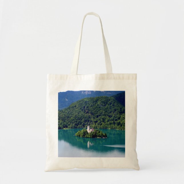 Bolsa Tote Vista panorâmica do Lago Bled (Frente)