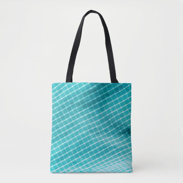 Bolsa Tote Vista têxtil de fundo verificada. (Frente)