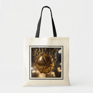 Bolsa Tote "Vitória do Ouro: Netball é capturado em uma rede 