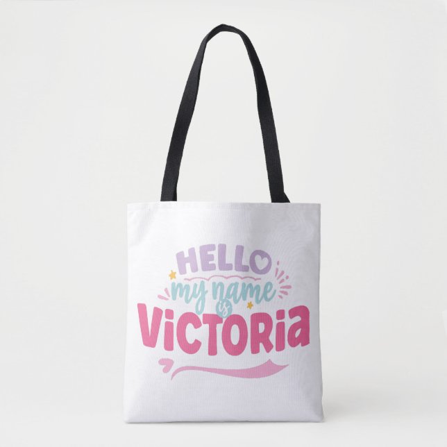 Bolsa Tote Vitória - meu nome é Vitória  (Frente)
