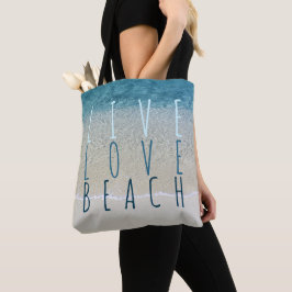 Bolsa Tote Viva Amor Praia Oceano Azul Turquesa Ondas de Surf