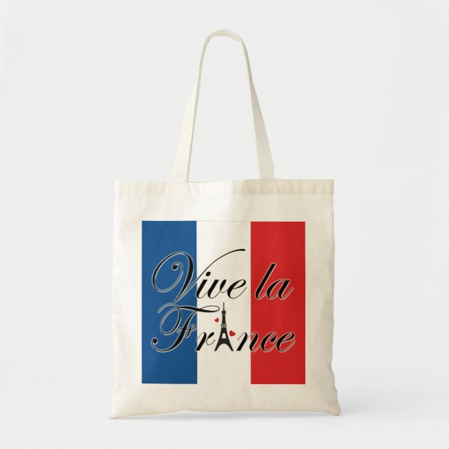 Bolsa Tote Vive la France Typografia (Frente)