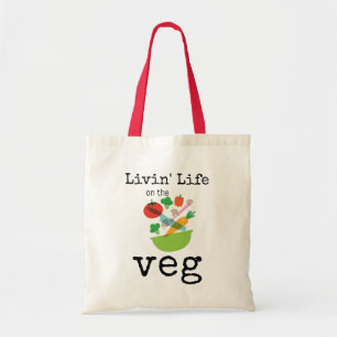 Bolsa Tote Vive no Veg Vegan Vegetarian Humor