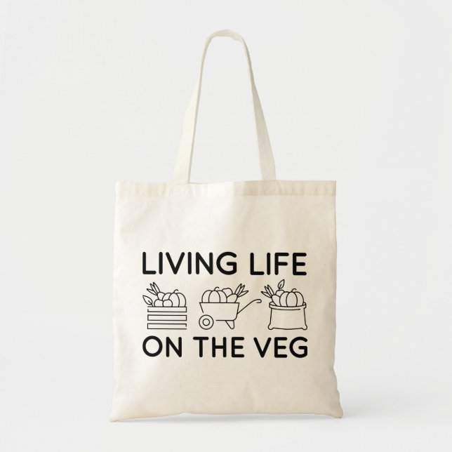Bolsa Tote Vivendo A Vida No Veg (Frente)
