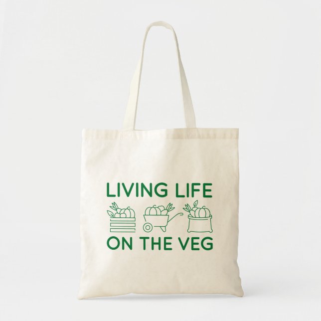 Bolsa Tote Vivendo A Vida No Veg (Frente)
