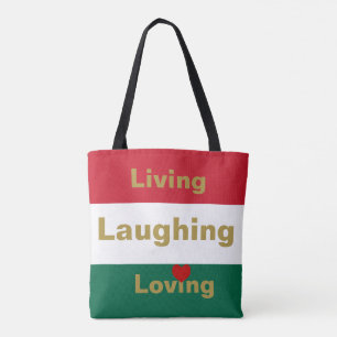 Bolsa Tote Vivendo, Rindo, Amando