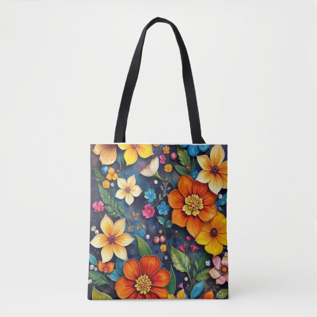 Bolsa Tote Vivid Bloom (Frente)
