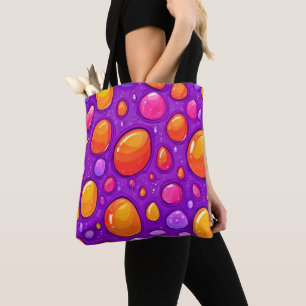Bolsa Tote Vivid Raindrop Cartoon Art