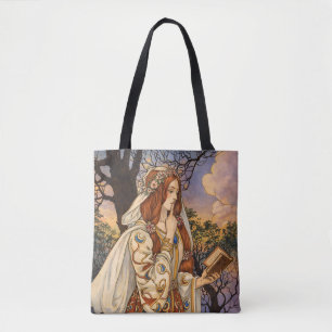 Bolsa Tote Vivien – Ilustração Art Nouveau Encantadora
