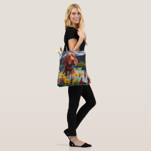 Bolsa Tote Vizsla em um remo: Uma aventura cêntrica