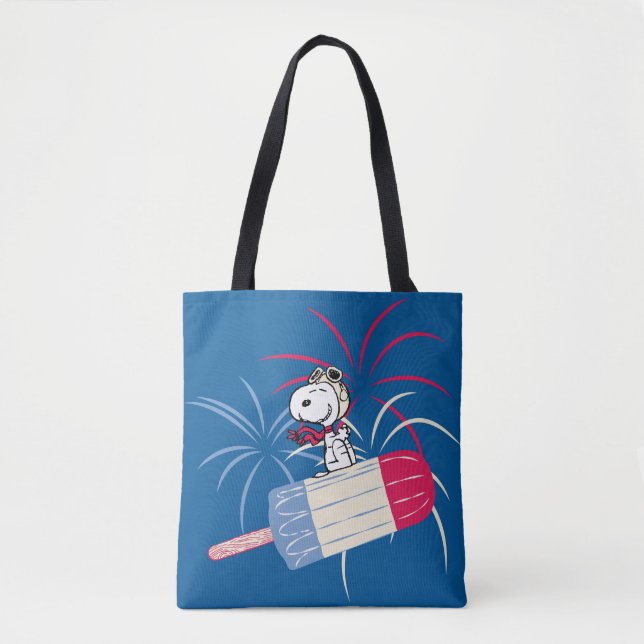 Bolsa Tote Voando Ace Snoopy na Pop de gelo (Frente)