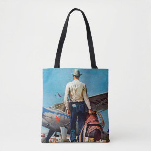 Bolsa Tote Voando Cowboy por Mead Schaeffer
