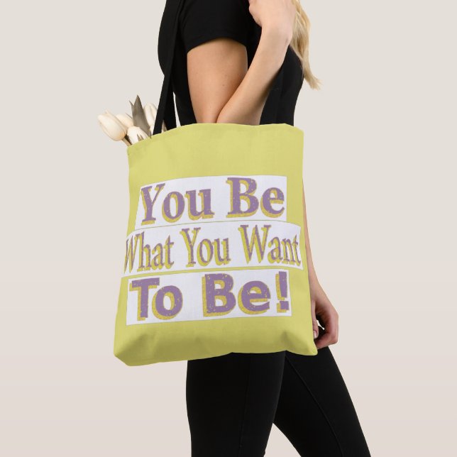 Bolsa Tote "Você É!" Design bonito. Comprar Agora (Close Up)