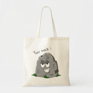 Bolsa Tote Você é Doido! Pedra de Desenho Animado Cinza Diver