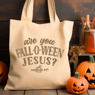 Bolsa Tote Você é Jesus CAIU-O-WEEN? Christian Halloween