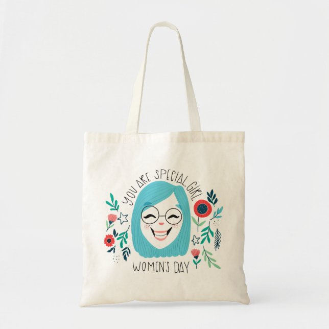 Bolsa Tote Você é menina especial, o dia das mulheres (Frente)