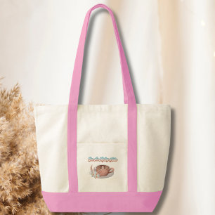 Bolsa Tote Você É Meu Copo de Calmaria Boho Latte