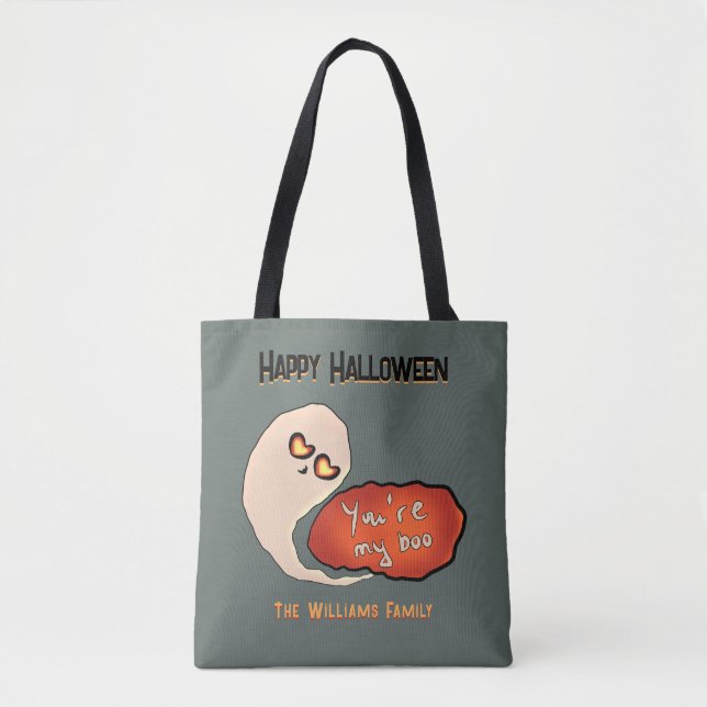 Bolsa Tote Você é o meu Boo | Bonito Halloween (Frente)