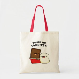 Bolsa Tote Você é o Pun Marshmallow de Chocolate Mais Bonit