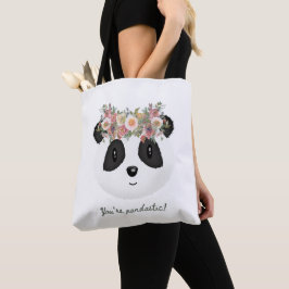 Bolsa Tote Você é pandástico! Saco de Toque de Urso Panda Bon