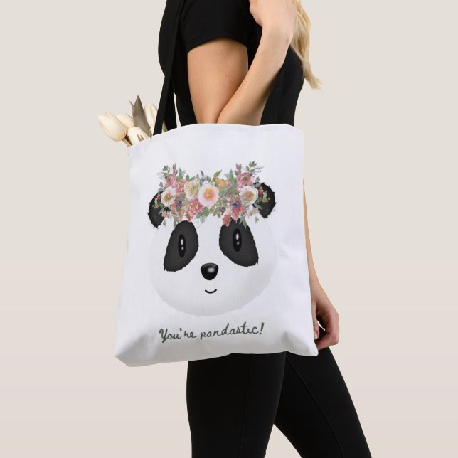 Bolsa Tote Você é pandástico! Saco de Toque de Urso Panda Bon (Close Up)