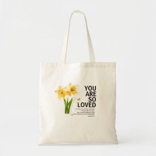 Bolsa Tote Você É Tão Amado Floral Cristão