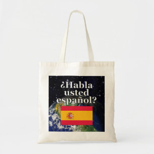 Bolsa Tote Você fala o espanhol? no espanhol. Bandeira &