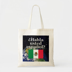 Bolsa Tote Você fala o espanhol? no espanhol. Bandeira &