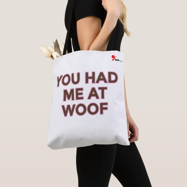 Bolsa Tote Você me pegou no Woof | Design Pet Lovers (Close Up)